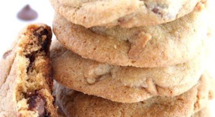 Сливочно-арахисовое печенье с ирисками