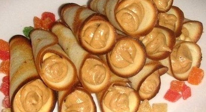 Трубочки с ореховым кремом