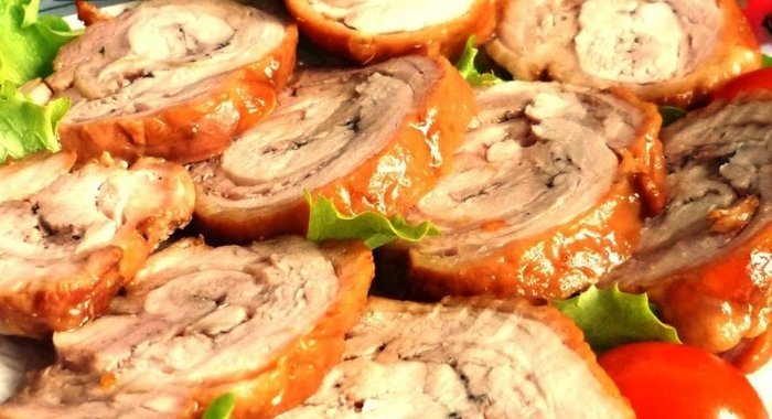 Куриный рулет в японском стиле