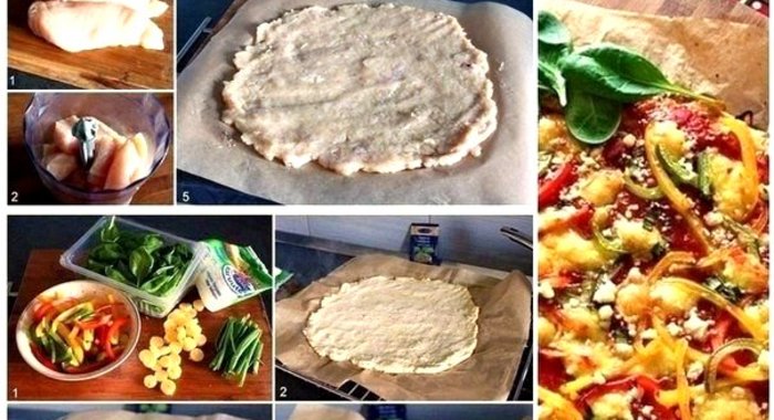 Куриное филе под овощами и сыром «Спортивная пицца»