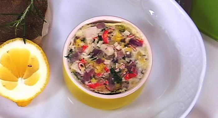 Крабовая запеканка за 15 минут