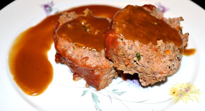 Мясной хлеб (meatloaf) с подливом