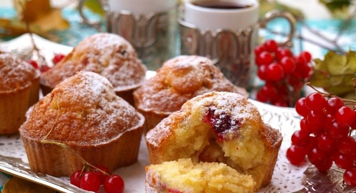 Манные кексы Калинка-малинка