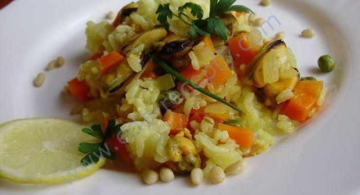 Плов с морепродуктами