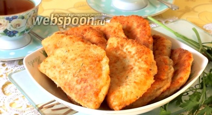 Сырные пирожки с мясом жареные
