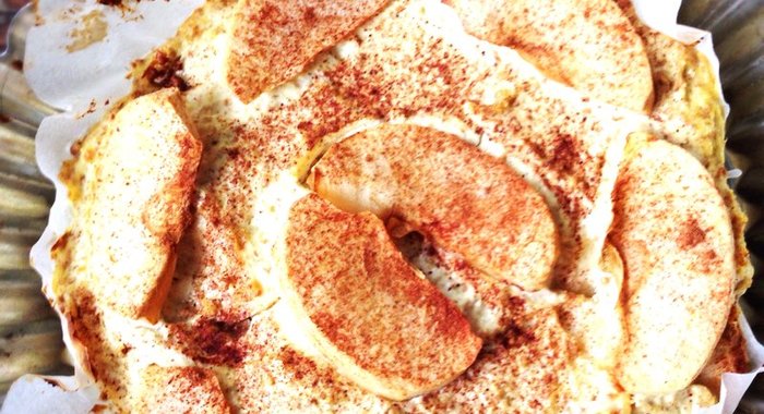 Низкокаллорийная творожно-яблочная запеканка