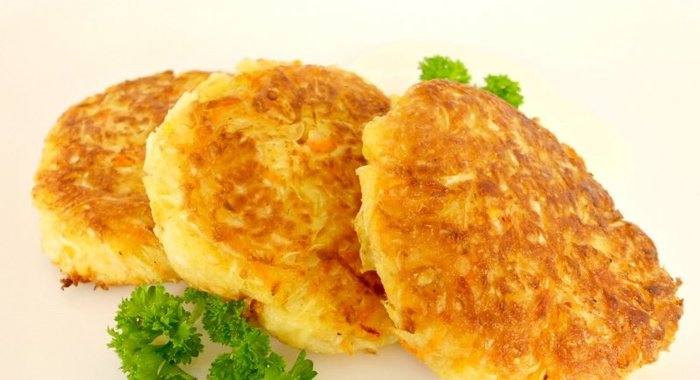Капустные котлеты с морковью