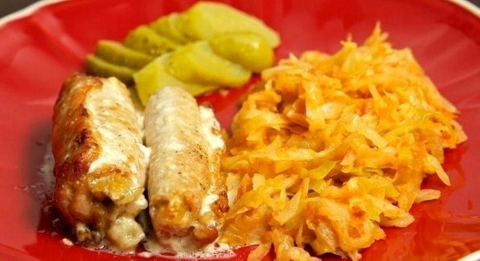 Рулеты из свинины с грибами