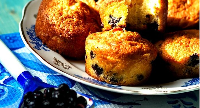 Кексы с черникой