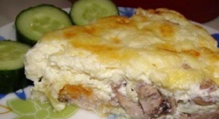 Молоки горбуши в омлете с сыром