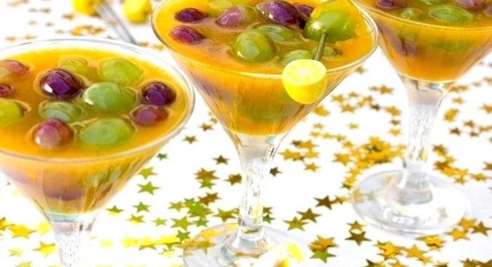 Желе из облепихи с виноградом