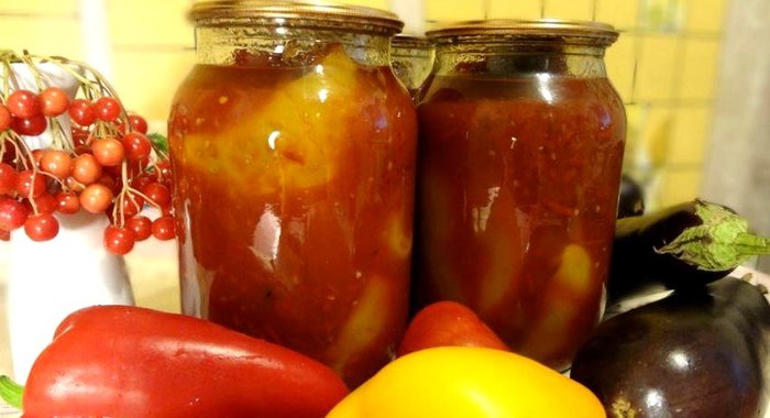 Баклажановые рулетики в болгарском перце