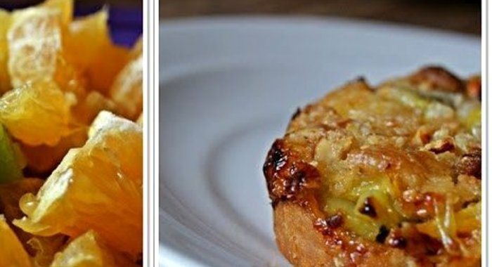 Крошка с киви и апельсином