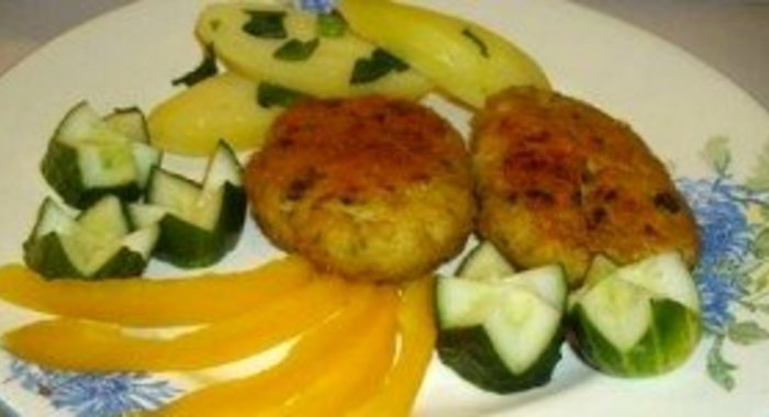 Куриные котлеты с зеленью