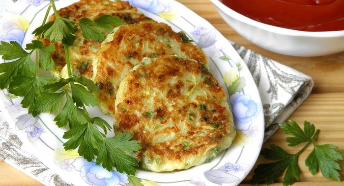 Оладьи из кабачков с сыром