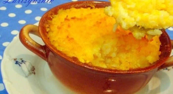 Запеканка из рисовой каши с тыквой