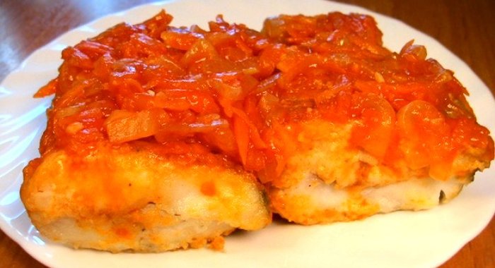 Рыба жареная под маринадом