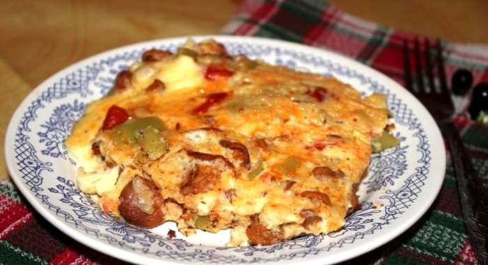 Омлет с лисичками