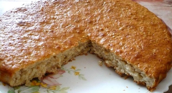 Пирог с овсяными хлопьями