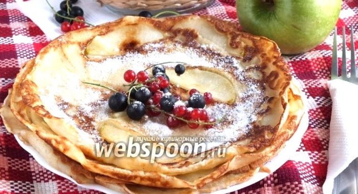 Блинчики с яблочным припёком