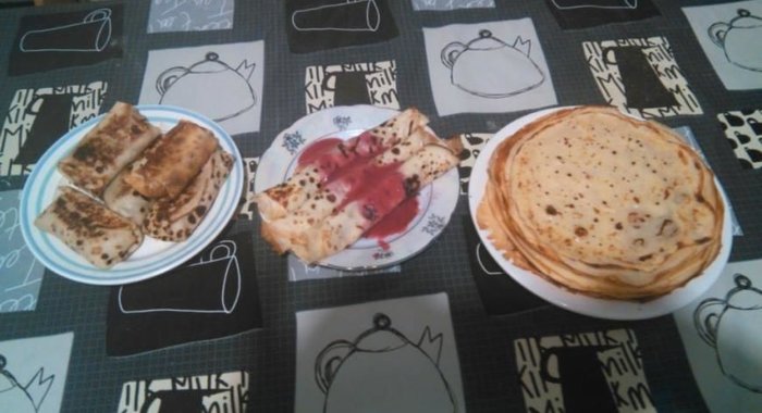 Заварные блины на кефире