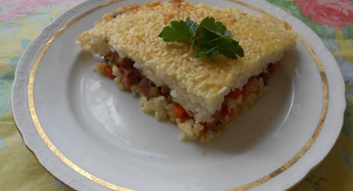 Рисовая запеканка