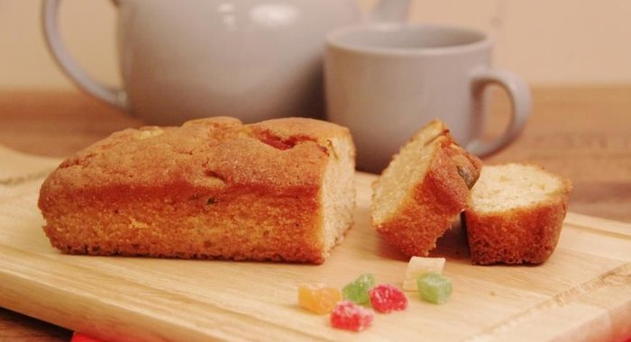 Кекс с персиком