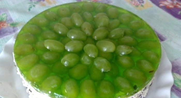 Торт Виноградинка без выпечки