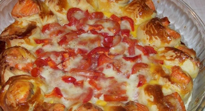 Пирог с форелью