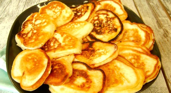 Оладьи с начинкой из вареной сгущенки