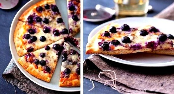 Сладкая черничная пицца