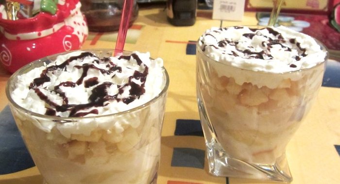 Английский трайфл с бананами и кокосовым молоком