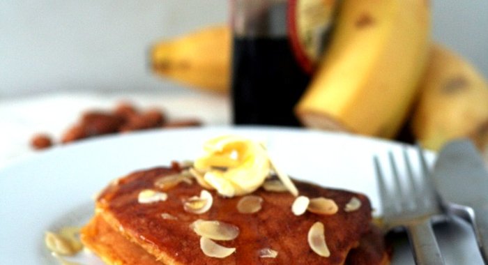 Блинчики с тыквой и бананом