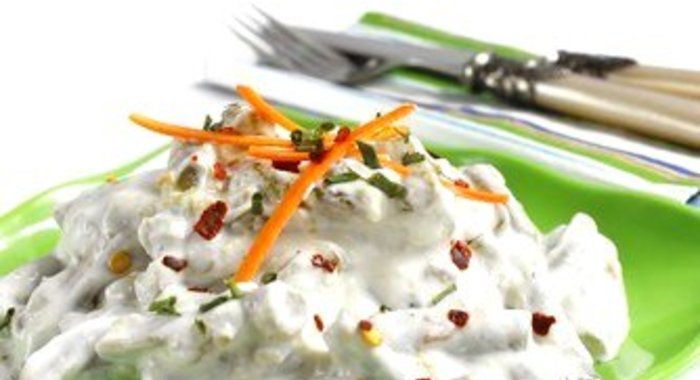 Зеленая фасоль с чесночным кремом