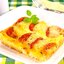 Слоеный пирог с моцареллой и помидорами