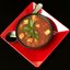 Суп со шпиком, помидорами и чесноком