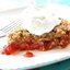 Пирог с клубникой, ревенем и посыпкой