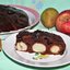 Шоколадный пирог с творожными шариками