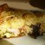 Пирог-сметанник с копченой курицей, грибами и зеленью