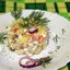 Картофельный салат с кальмарами