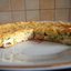 Пирог с зеленым луком, курицей и сырной корочкой
