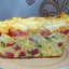 Кабачковый пирог с колбасой и кабачками