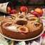 Пирог из гречневой муки с фундуком и нектаринами