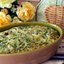 Зеленый омлет с брокколи, шампиньонами и кускусом
