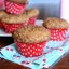 Лавандовые маффины с ежевикой и персиками
