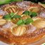 Кукурузно - манный пирог с грушами