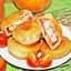 Пирожки бомбочки с помидорами и сыром
