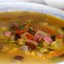 Гороховый суп с копченым салом и копченой колбасой