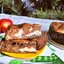 Шоколадный пирог с яблоками и творожной начинкой