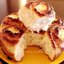 Пирог с творожными розами
